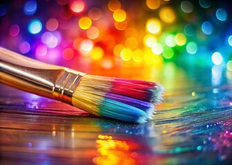Fototapeta premium Abstract Paintbrush Strokes, Bokeh Background, Contemporary Art, Modern Texture