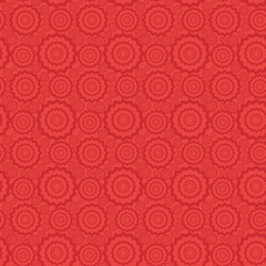 Bohemian floral design with cherry and rose colors. Seamless pattern featuring boho vector