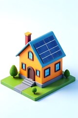 house with solar panels