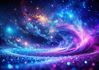Fototapeta premium Abstract UV Reactive Glitter Background for Social Media Posts & Stories