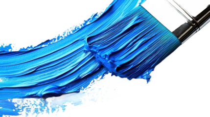 Dynamic Blue Paint Stroke Art