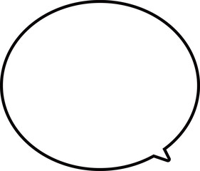 丸みを帯びた、可愛いふっくらしたふきだし