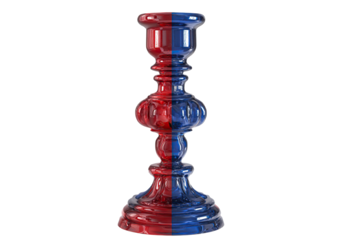 Candlestick red blue