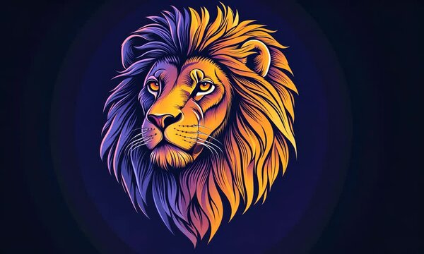 Vibrant lion portrait