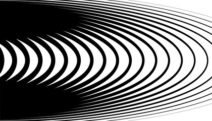 Naklejka premium Black and white dynamic wave transition effect for modern background and jersey design. Fully editable vector element. Vector Format Illustration 