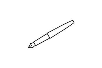 bezier pen icon and outline