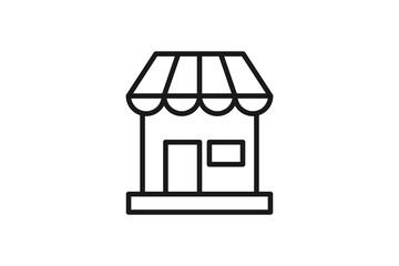 store shop outline building icon