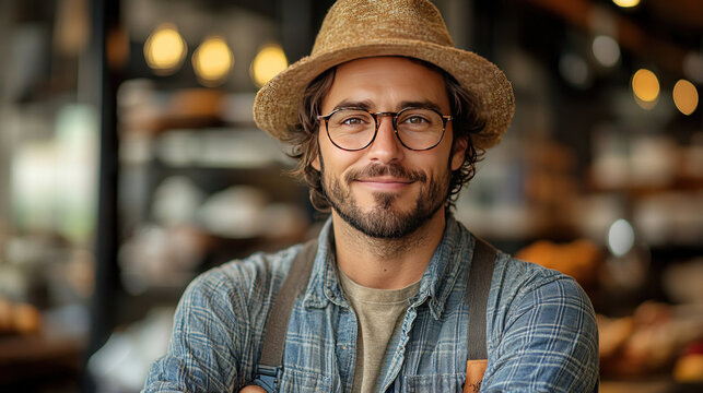 Young farmer using mobile app to monitor compost impact and carbon levels in regenerative soil