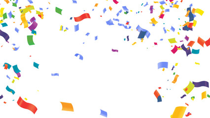 Celebration background with colorful confetti festive party decorations vector illustration
