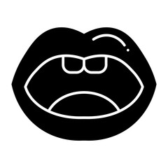 Mouth glyph icon