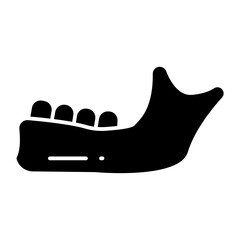 Jawbone glyph  icon