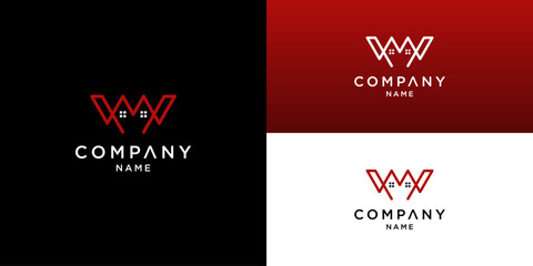 Elegant Real Estate Logo Design with Initial W and House Icon