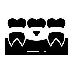 Dental Bridge glyph icon