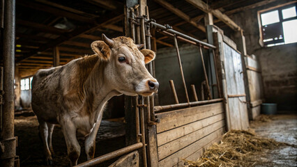 cow barn farm livestock ranch rustic wooden