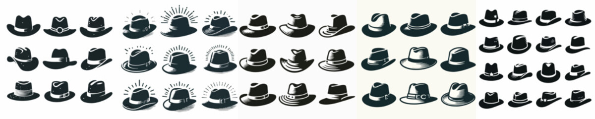 Vector silhouette of a hat.