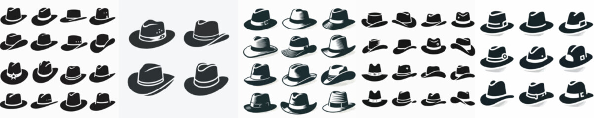 Vector silhouette of a hat.