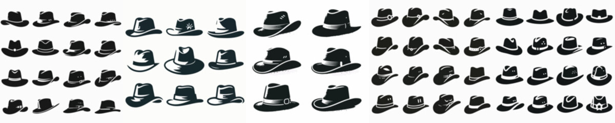 Vector silhouette of a hat.