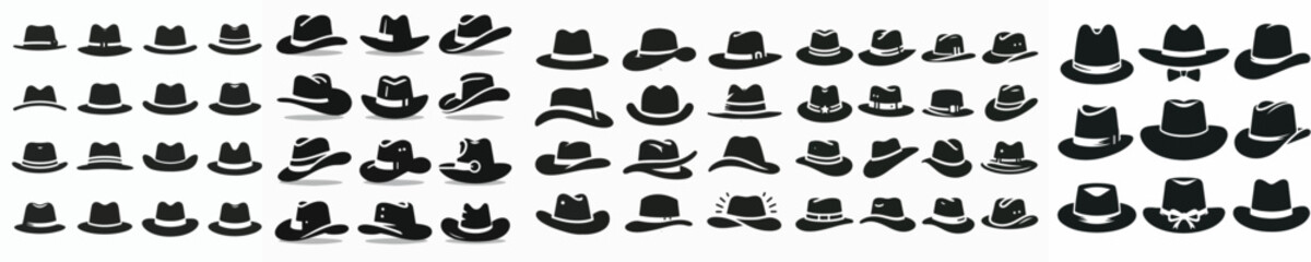Vector silhouette of a hat.