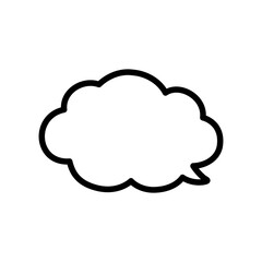 シンプルなもこもこの吹き出し