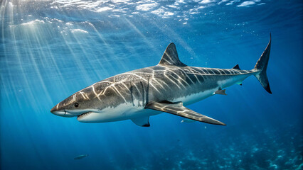 realistic underwater photograph elegant marine life