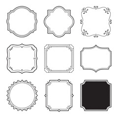 A set of ornate vintage vector frames offers a decorative border design