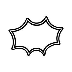 シンプルなギザギザ二重線の吹き出し