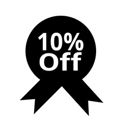 Exclusive 10% Off Discount Badge  High-Resolution Vector Graphic for Sales and Promotions