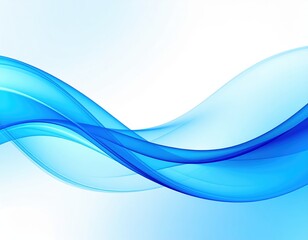 Obraz premium A serene blue wave background featuring gentle undulating waves, creating a calming oceanic atmosphere with varying shades of blue and white foam accents.