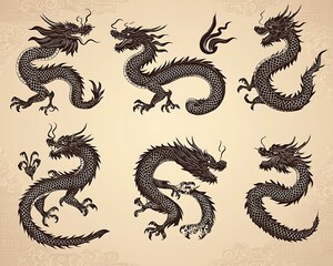 Obraz premium Dragon illustrations