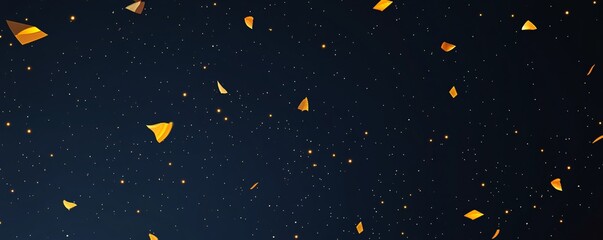 Deep Navy Background Wallpaper with Table Confetti