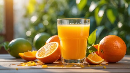 Refreshing Morning: Freshly Squeezed Orange Juice