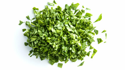 Chopped Parsley Fresh Green Parsley Herb Ingredient Culinary Element Isolated on White