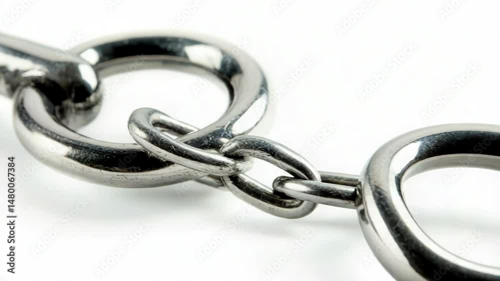 Poster close-up shot of a metal object sitting on a white surface, ideal for use in industrial or design co