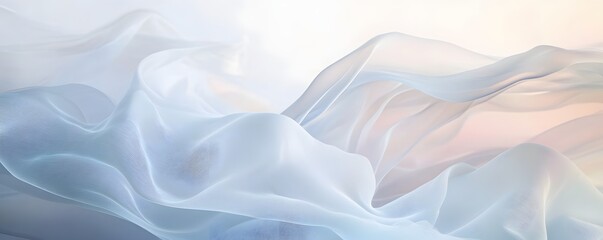 Delicate light blue flowing fabric texture.