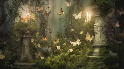 Enchanted Forest Butterflies Candles.