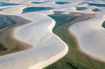 Fototapeta premium aerial view of the river