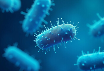 Fototapeta premium Rod-Shaped Bacterium with Spikes