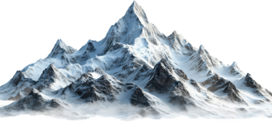 Majestic Snow-Covered Mountain Range