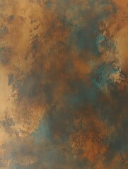 Abstract textured background with blended copper and teal colors