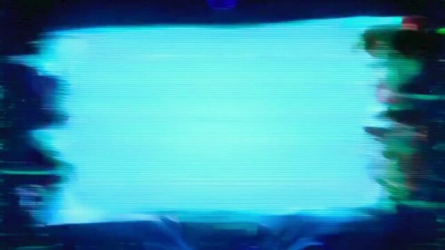 Blue screen glitch effect background video footage stock video free download