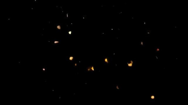 Download free sparkling confetti overlay animation on black background