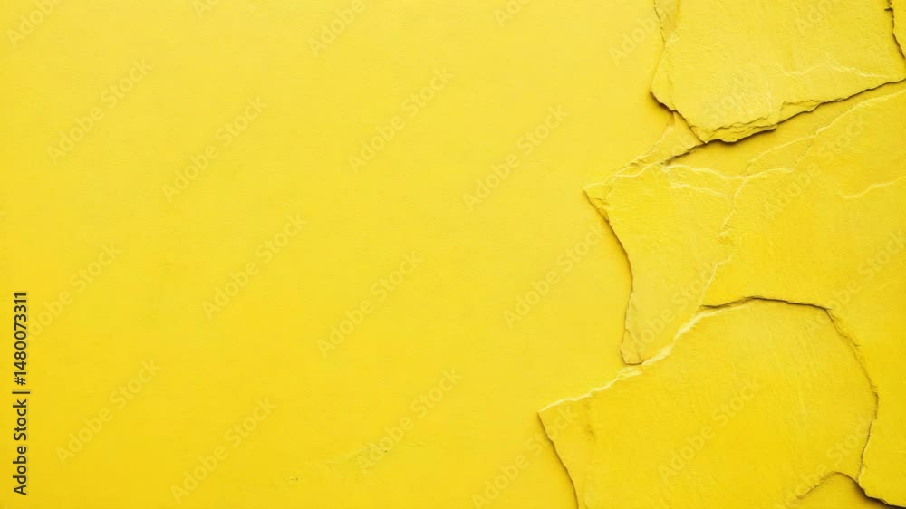 Poster close-up shot of a textured yellow and black wall with intricate patterns