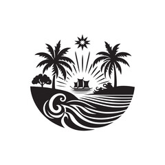 Queensland Day Silhouette Vector Illustration, Solid White Background.