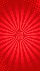 A vibrant red background radiates with a dynamic burst of bright white light at the center, creating an energetic and captivating visual effect.