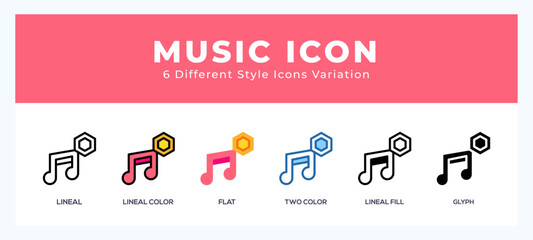 Music icon vector for web. and mobile app