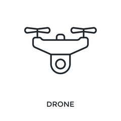 Drone Icon Outline Style. Vector Illustration For Graphic Design
