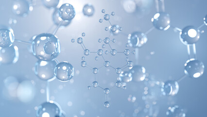 secobarbital molecular structure 3d, barbiturate sedative structural chemical formula view from a microscope