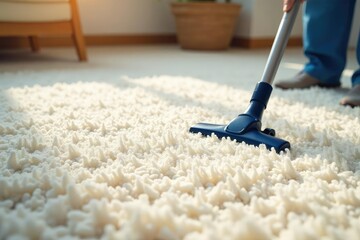 Clean, fluffy carpet after professional cleaning service Fresh, bright, and spotless Shows deep cleaning results , white, beige