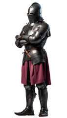 Knight in armor, Transparent Background. PNG