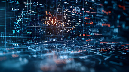 Abstract Digital Data Visualization Background